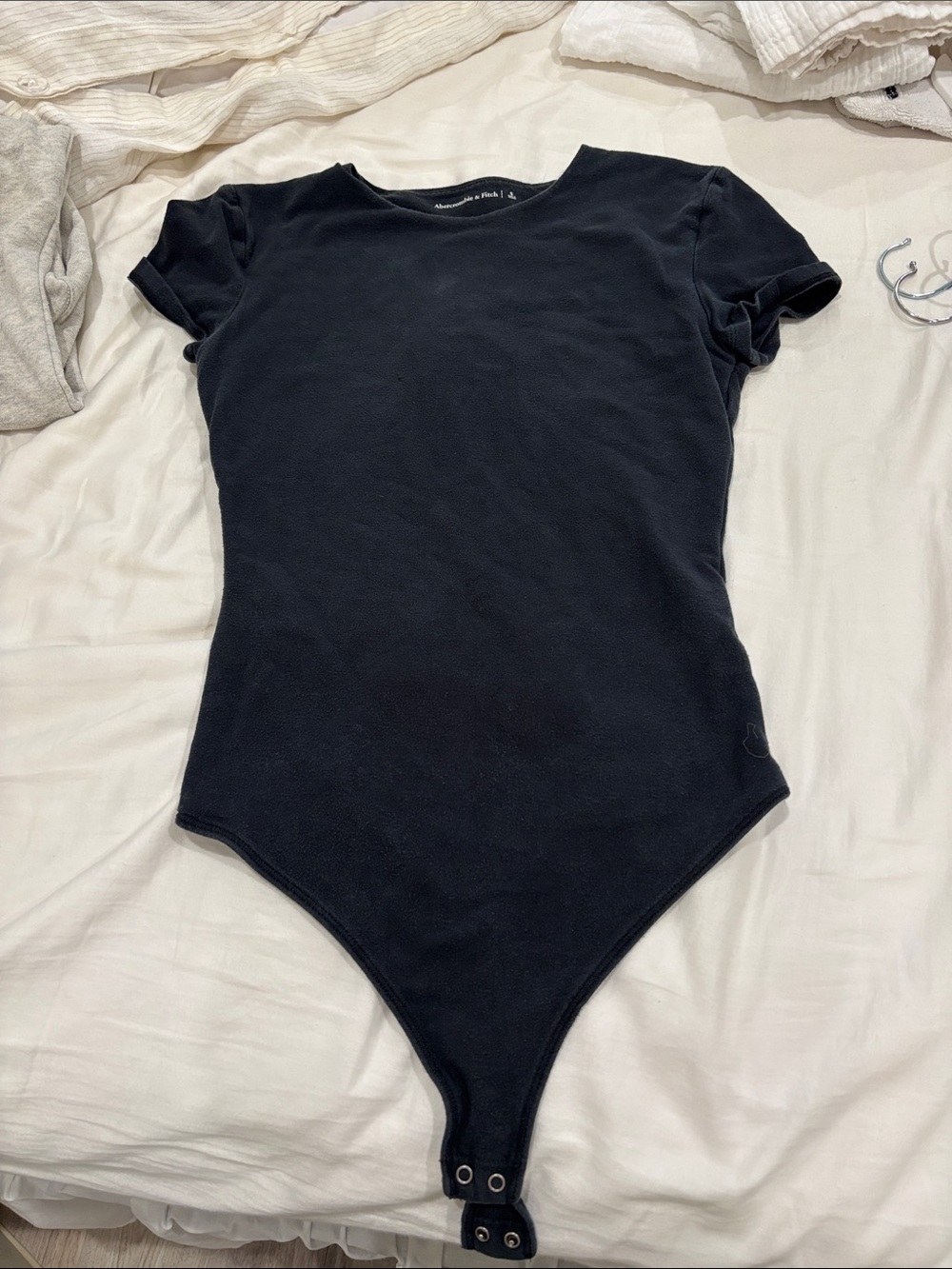 Black Short-Sleeve Kids One-Piece Bodysuit